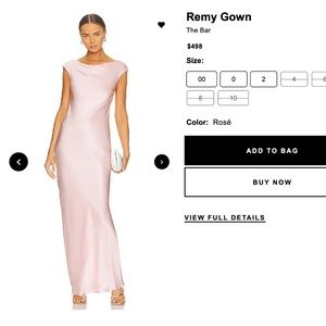 NWT THE BAR ‘Remy’ Gown from Revolve, Color in Rosé, (light pink) Size 0…
